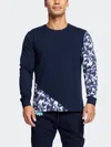 Stamina Tee Ls Paneltiedye Blue In Blue