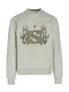 Stampd Grey Chrome Flame Sweatshirt In Gray