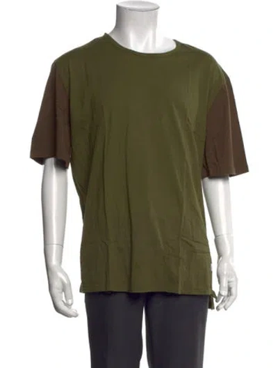 Pre-owned Stampd Colorblock Pattern Crew Neck T-shirt W/ Tags In Green
