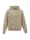 Stampd Beige Felpa Con Cappuccio Camo Leopard In Brown