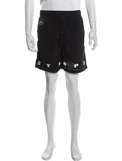 Pre-owned Stampd Graphic Print Athletic Shorts In Black