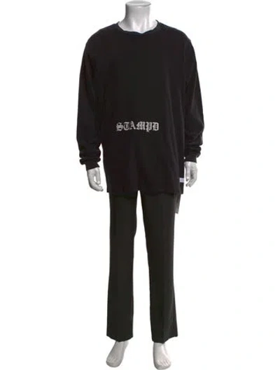 Pre-owned Stampd Graphic Print Crew Neck T-shirt In Black
