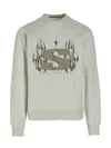 Stampd Grey Chrome Flame Sweatshirt In Grey