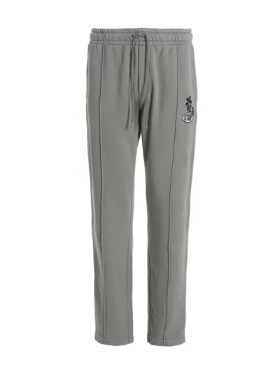 STAMPD MEN GREY LOGO PRINT JOGGERS, 36 LUXURY PANTS FOR MEN DARVEYS