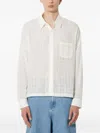 Stampd Grid-pattern Shirt In White
