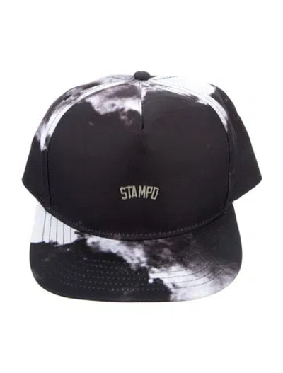Pre-owned Stampd Patterned Adjustable Snapback Hat In Black