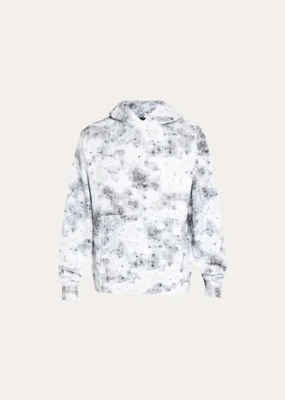 Stampd Printed Micro Strike Hoodie In Snow Camo In White
