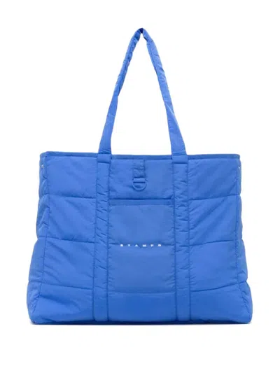 Stampd Quilted Tote Bag In Blue