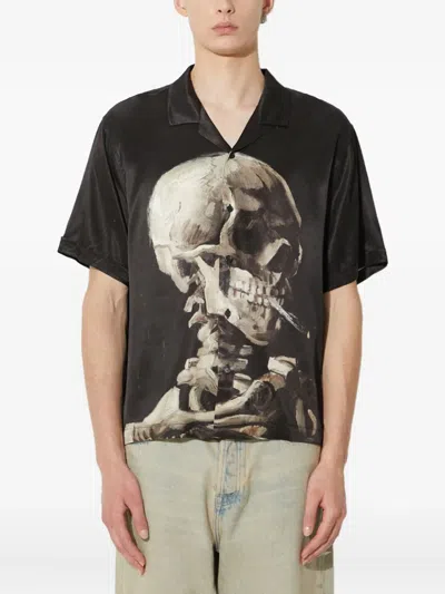 Stampd Skull-print Shirt In Black