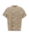 Stampd T-shirt With Round Neck And Short Sleeves In Nude