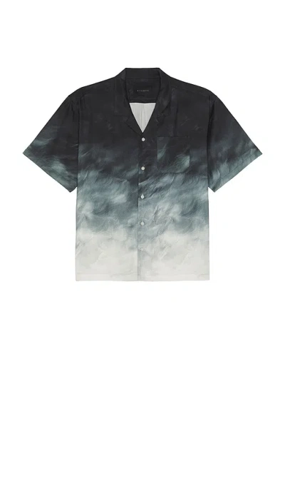 Stampd Tidal Waves Camp Collar Shirt In Blue
