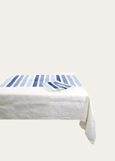 Stamperia Bertozzi Gammacolor Blues Linen Tablecloth