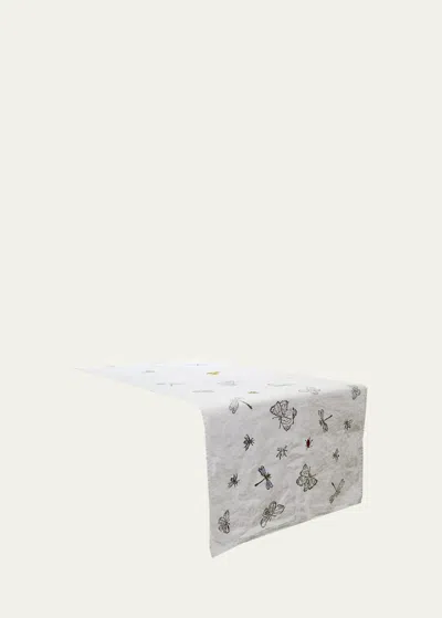 Stamperia Bertozzi Insetti Linen Runner In Multi