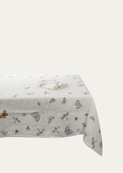 Stamperia Bertozzi Insetti Linen Tablecloth In Multi