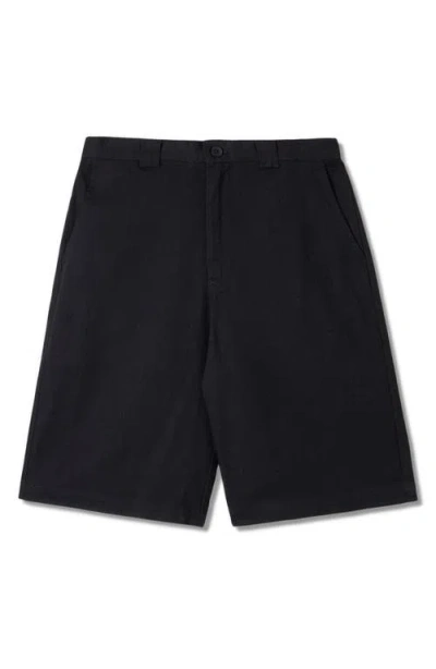 Stan Ray A Cotton Canvas Shorts In Washed Black