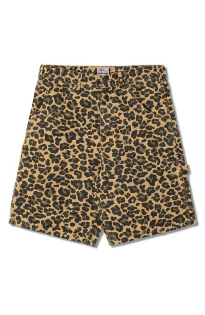 Stan Ray Big Job Carpeneter Shorts In Leopard Camo