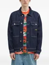 Stan Ray Coverall Contrast-stitch Denim Jacket In Blue