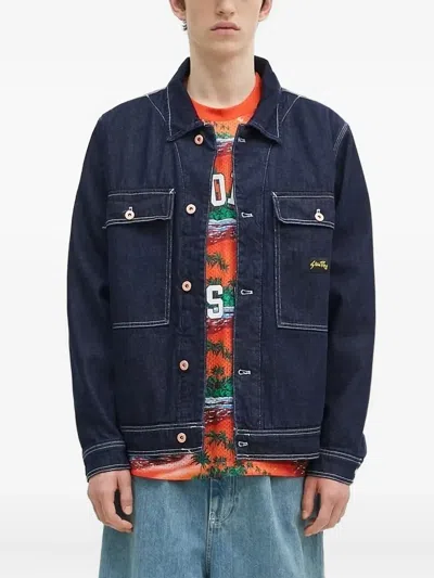 STAN RAY COVERALL CONTRAST-STITCH DENIM JACKET