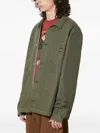 Stan Ray Coverall Double-pocket Button-front Jacket In Green