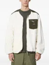 Stan Ray Fleece Panelled Zip-up Sweater In White