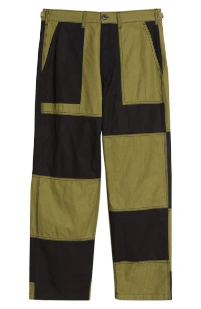 Stan Ray K Pant In Olive/black Ripstop Mix