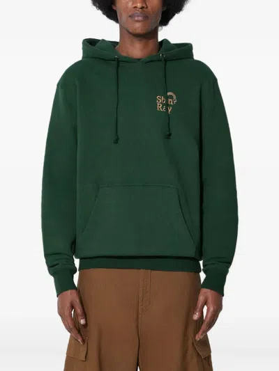 Stan Ray Logo-embroidered Hoodie In Green