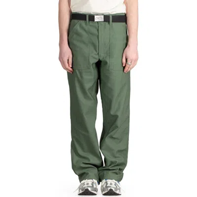 Stan Ray Loose Straight Leg Fatigue Pants In Olive Sateen