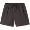 Stan Ray Miki Cotton Drawstring Waist Shorts In Washed Black