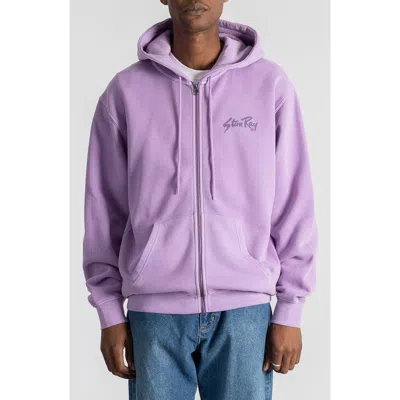 Stan Ray Og Logo Zip Graphic Hoodie In Purple
