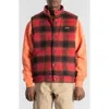 Stan Ray Plaid Cotton Flannel Vest In Red