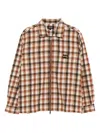 Stan Ray Plaid Flannel Zip-up Shirt In Brown