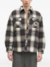 Stan Ray Plaid Cotton Overshirt In Black