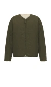 Stan Ray Quilted Zip-up Jacket In 올리브