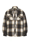 Stan Ray Plaid Cotton Overshirt In Blue
