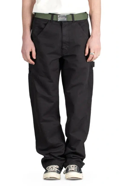 Stan Ray Relaxed Straight Leg Painter Trousers In Black