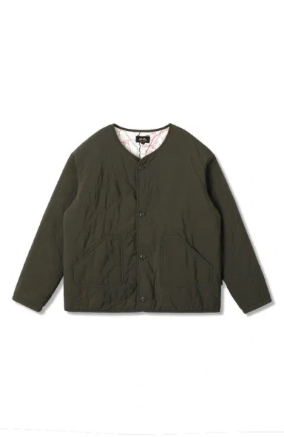 Stan Ray Reversible Quilted Liner Jacket In Green