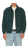 Stan Ray Roughneck Collared Bomber Jacket In Green