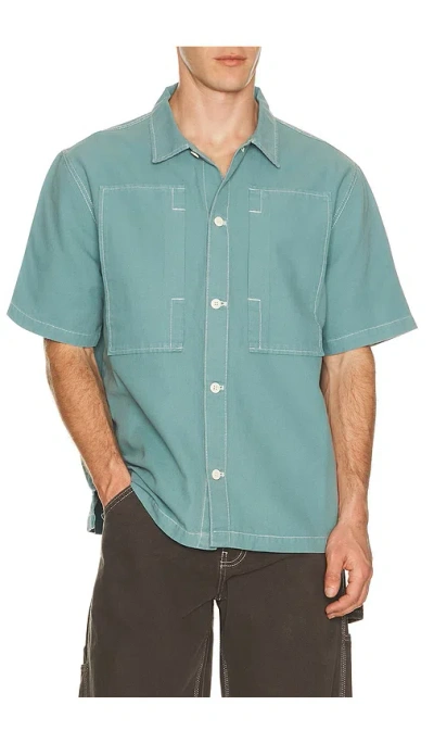 Stan Ray Short Sleeve Painter Shirt In Green