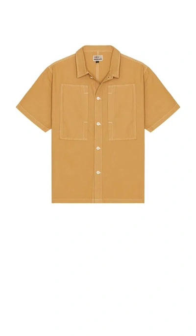 Stan Ray Short Sleeve Painter Shirt In Orange