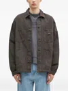Stan Ray Striped Overshirt In Brown