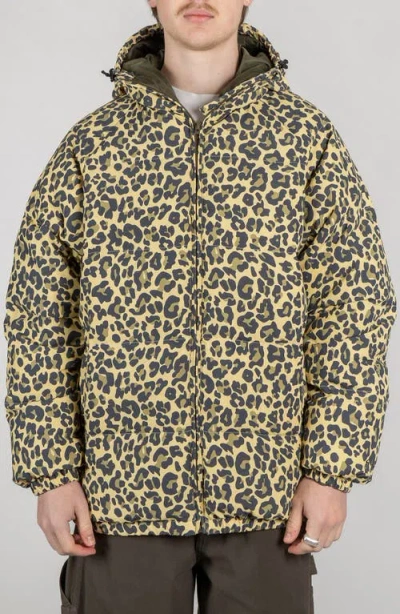 Stan Ray Ultralight Water Repellent Down Jacket In Leopard Camo