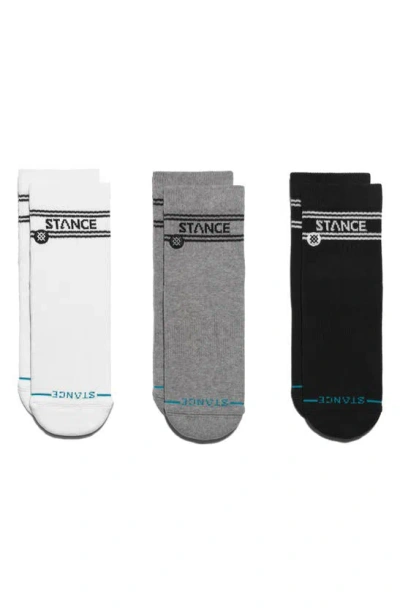 Stance 3-pack Quarter Socks In Black Multi