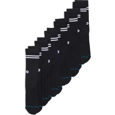 Stance 6-pack Crew Socks In Black