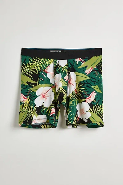 Stance Alonzo Cotton Boxer Brief In Green Floral, Men's At Urban Outfitters