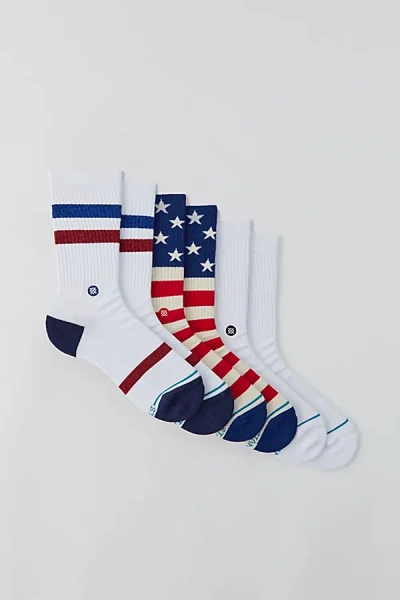 Stance Americana Crew Sock 3-pack, Men's At Urban Outfitters In Multi