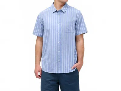 Stance Bales Short Sleeve Button Up Shirt In Sea Green In Blue