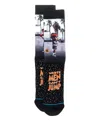 Stance Basketball-print Crew Socks In Black