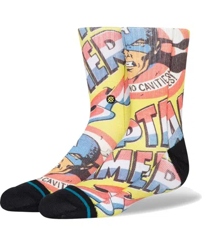 Stance Kids' Big Boys And Girls Yellow Marvel Crew Socks