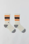 Stance Casual Boyd St Off White/orange/brown Crew Socks A556a20bos-ofw In Ivory