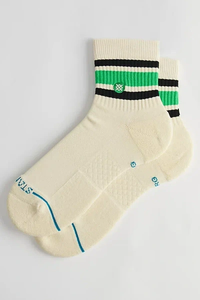 Stance Boyd Quarter Crew Sock In Green, Men's At Urban Outfitters In Neutral